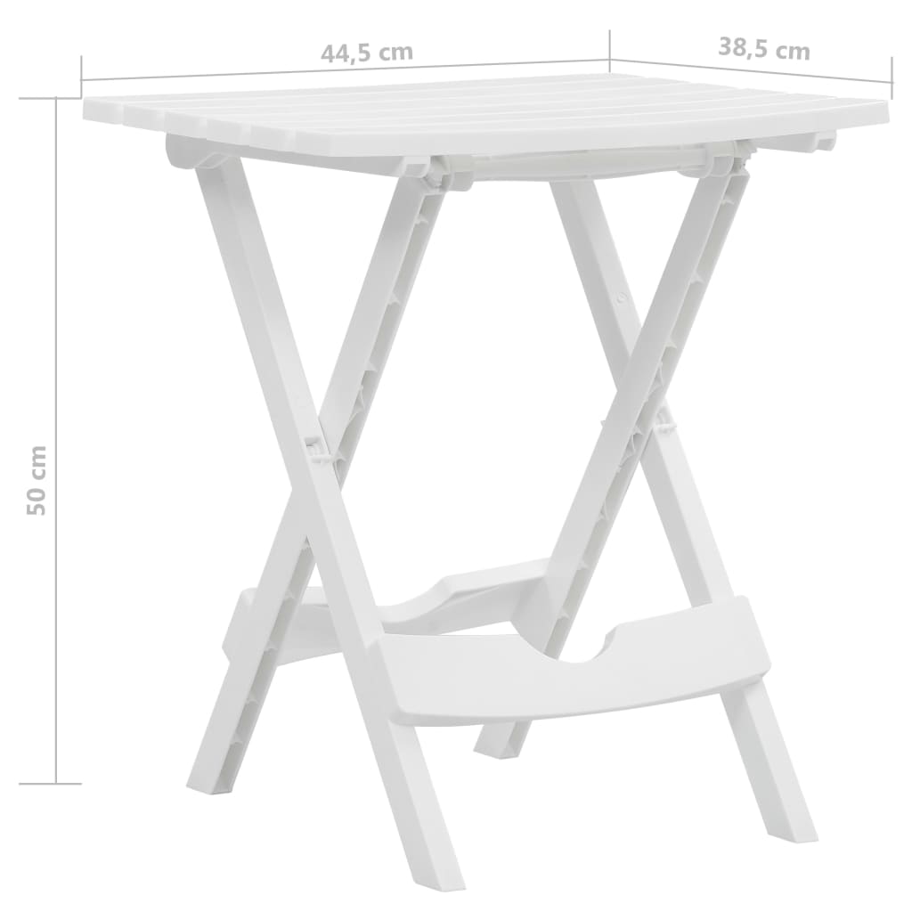 Tuintafel Inklapbaar 45,5X38,5X50 Cm Wit