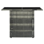 3-Delige Bistroset Met Kussens Poly Rattan Grijs