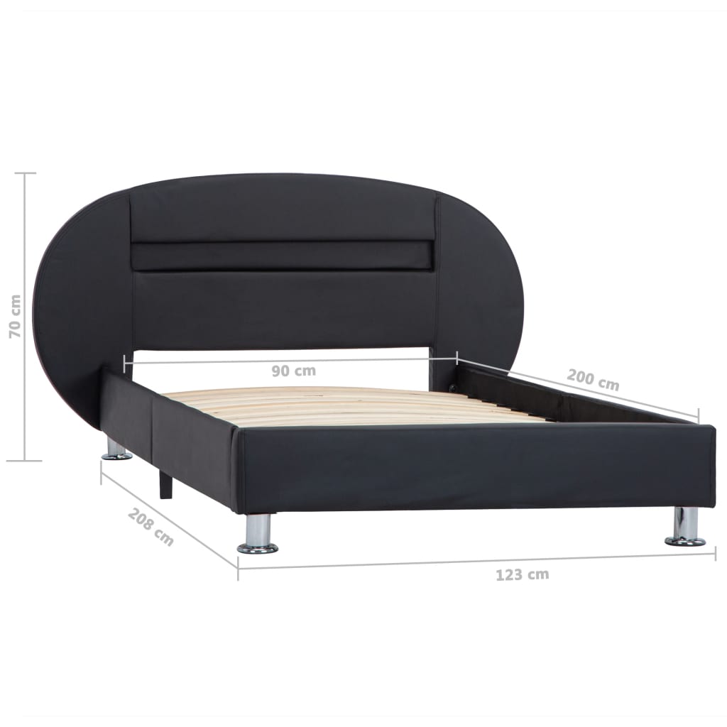 Bedframe Met Led Kunstleer