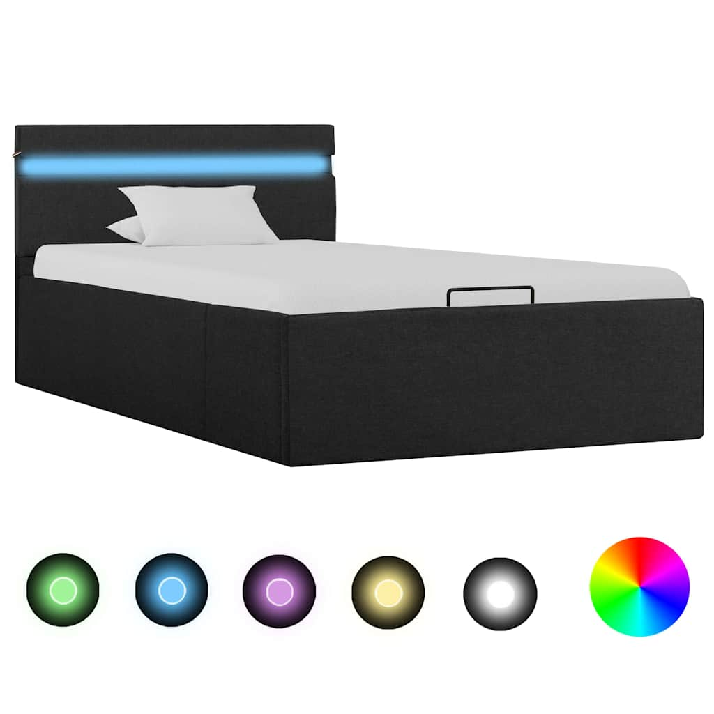 Bedframe Met Opslag En Led Stof