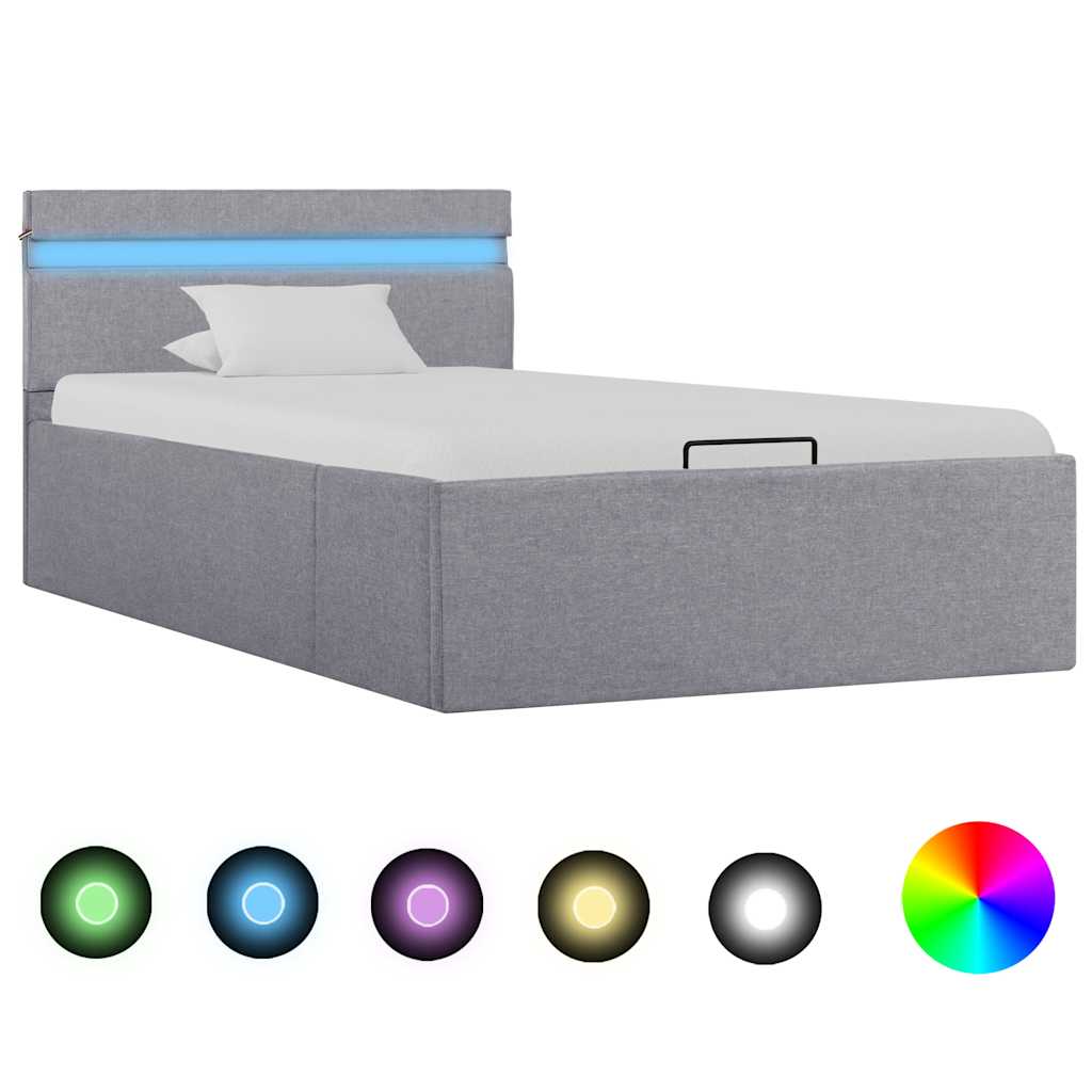 Bedframe Met Opslag En Led Stof