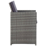 3-Delige Tuinset Poly Rattan En Acaciahout Antraciet