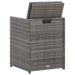 3-Delige Tuinset Poly Rattan En Acaciahout Antraciet