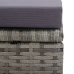 3-Delige Tuinset Poly Rattan En Acaciahout Antraciet