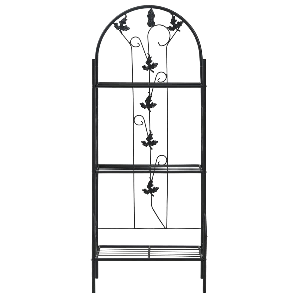 Plantenrek 3-Laags 52X28X128 Cm Ijzer Zwart