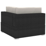 -Delige Loungeset Met Kussens Poly Rattan