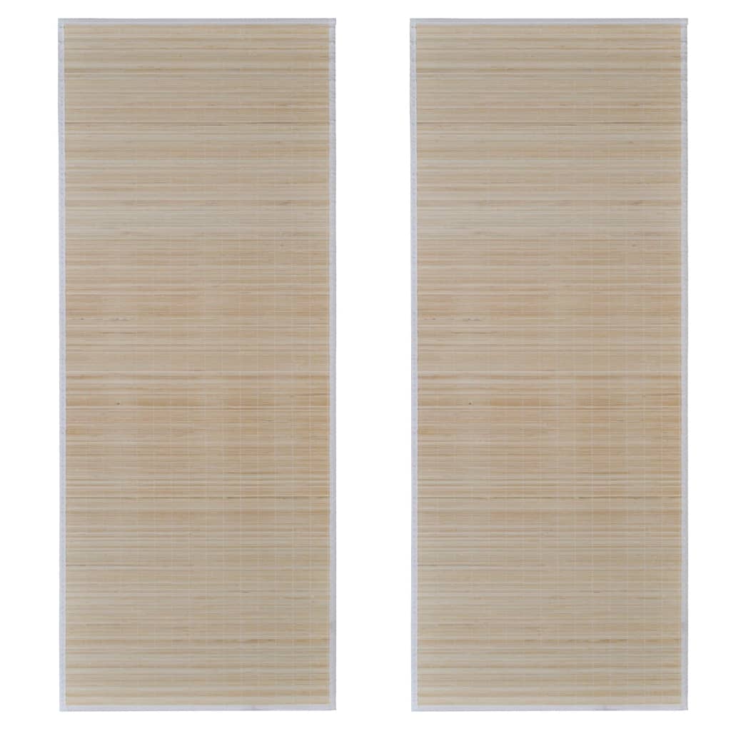 Tapijten 2 St Rechthoekig 120X180 Cm Bamboe Natuurlijk