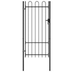 Poort Met Enkel Staal Zwart