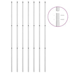 Gaashek Met Palen 15X1,5 M Gegalvaniseerd Staal Zilverkleurig