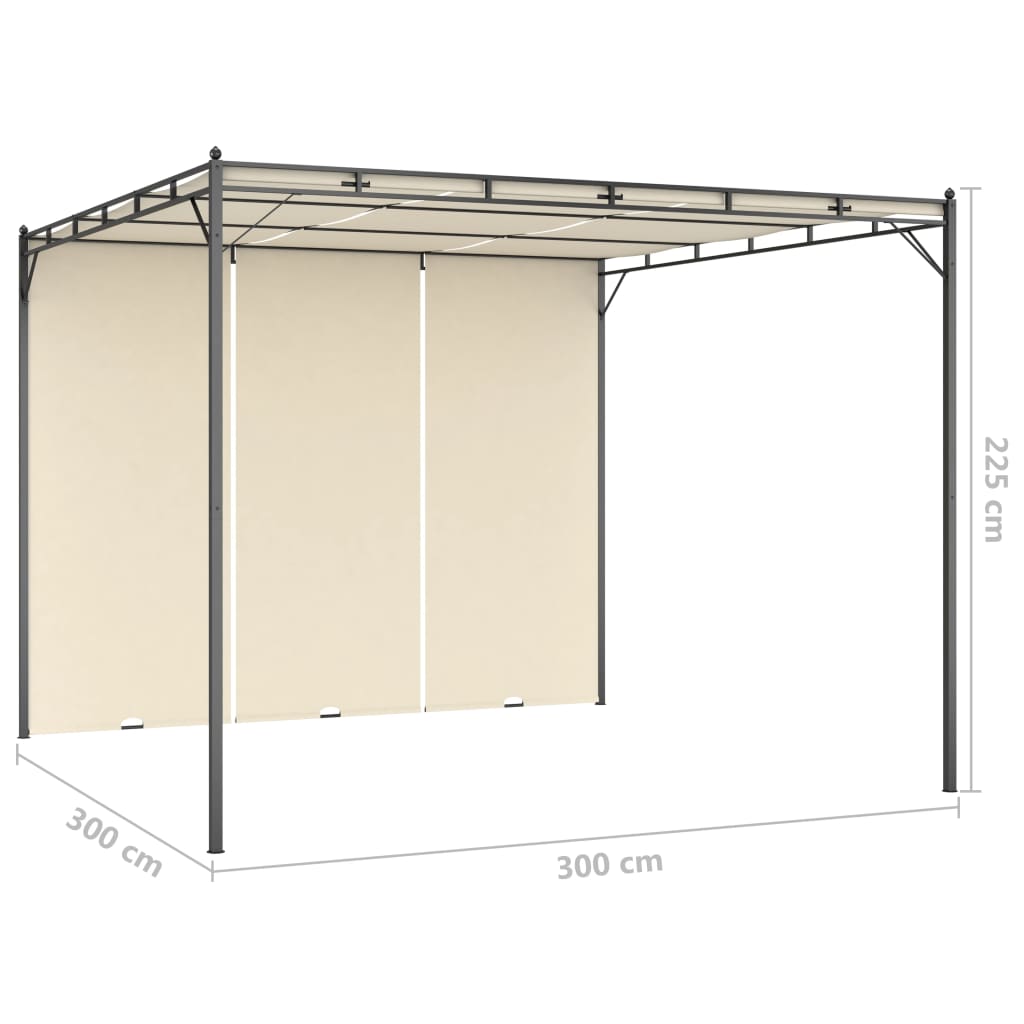 Tuinprieel Met Zijgordijn 3X3X2,25 M