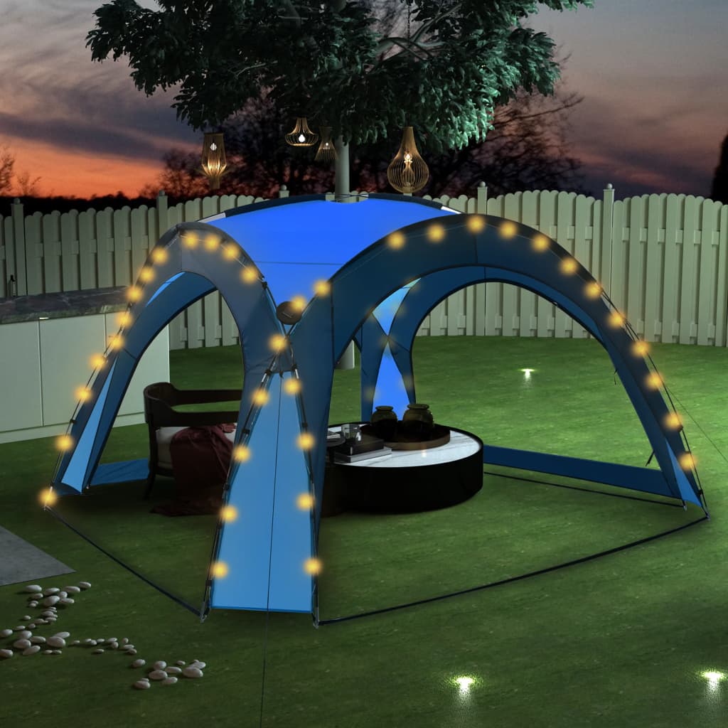 Partytent Met Led En 4 Zijwanden 3,6X3,6X2,3 M