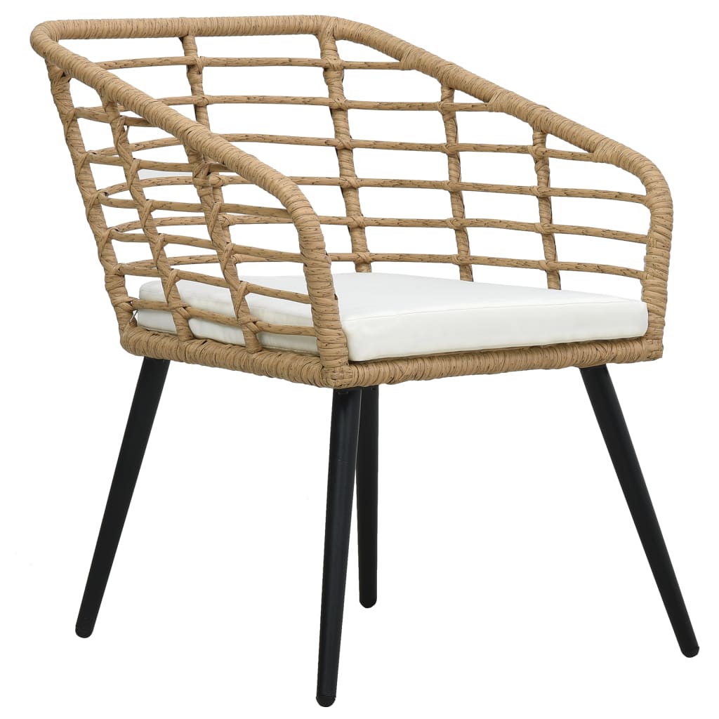 -Delige Bistroset Poly Rattan Kleurig