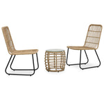 -Delige Bistroset Poly Rattan Kleurig