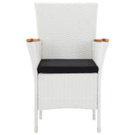 -Delige Tuinset Poly Rattan Wit