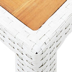 -Delige Tuinset Poly Rattan Wit