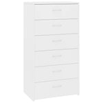 Dressoir Met 6 Lades 50X34X96 Cm Bewerkt Hout