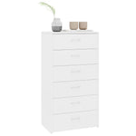 Dressoir Met 6 Lades 50X34X96 Cm Bewerkt Hout