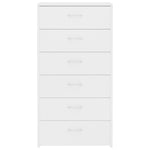 Dressoir Met 6 Lades 50X34X96 Cm Bewerkt Hout