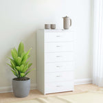 Dressoir Met 6 Lades 50X34X96 Cm Bewerkt Hout