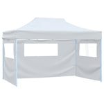 Partytent Met 4 Zijwanden Inklapbaar 3X4,5 M Wit Hoogglans Grijs