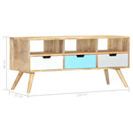 Tv-Meubel 110X35X48 Cm Massief Mangohout
