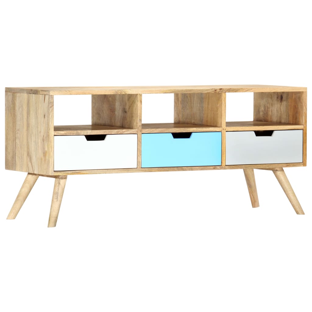 Tv-Meubel 110X35X48 Cm Massief Mangohout