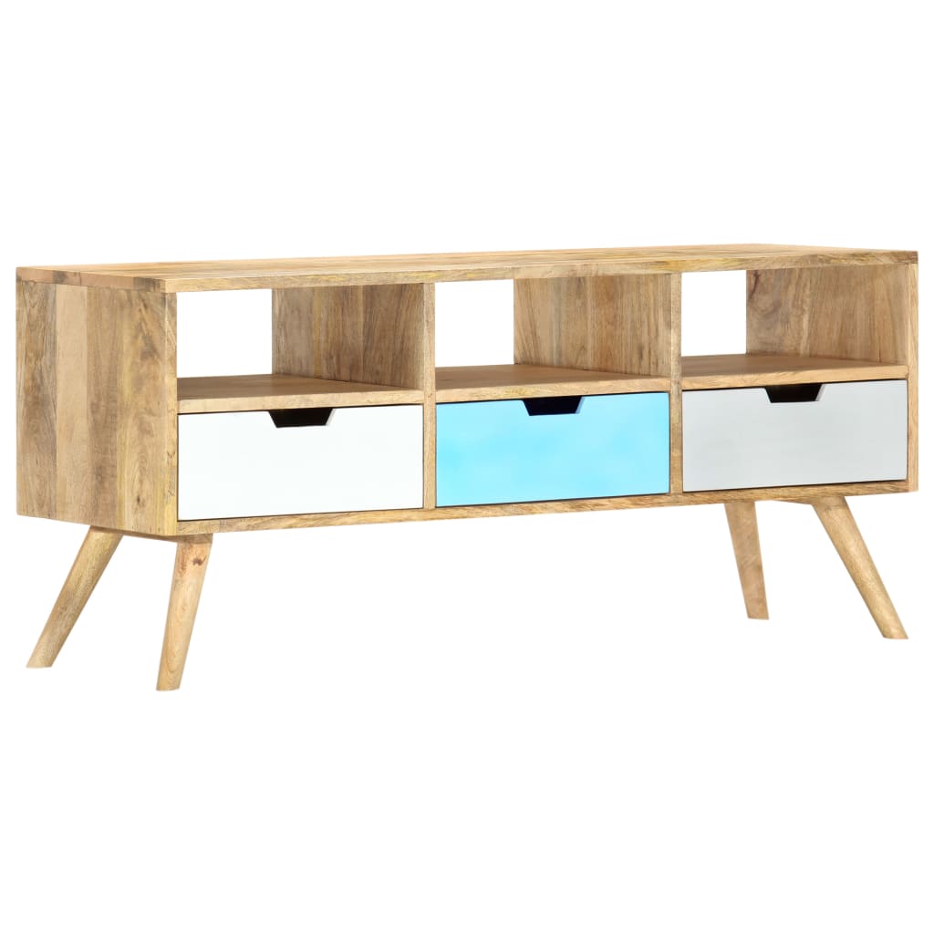 Tv-Meubel 110X35X48 Cm Massief Mangohout