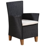 5-Delige Tuinset Poly Rattan Zwart En Bruin
