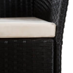5-Delige Tuinset Poly Rattan Zwart En Bruin