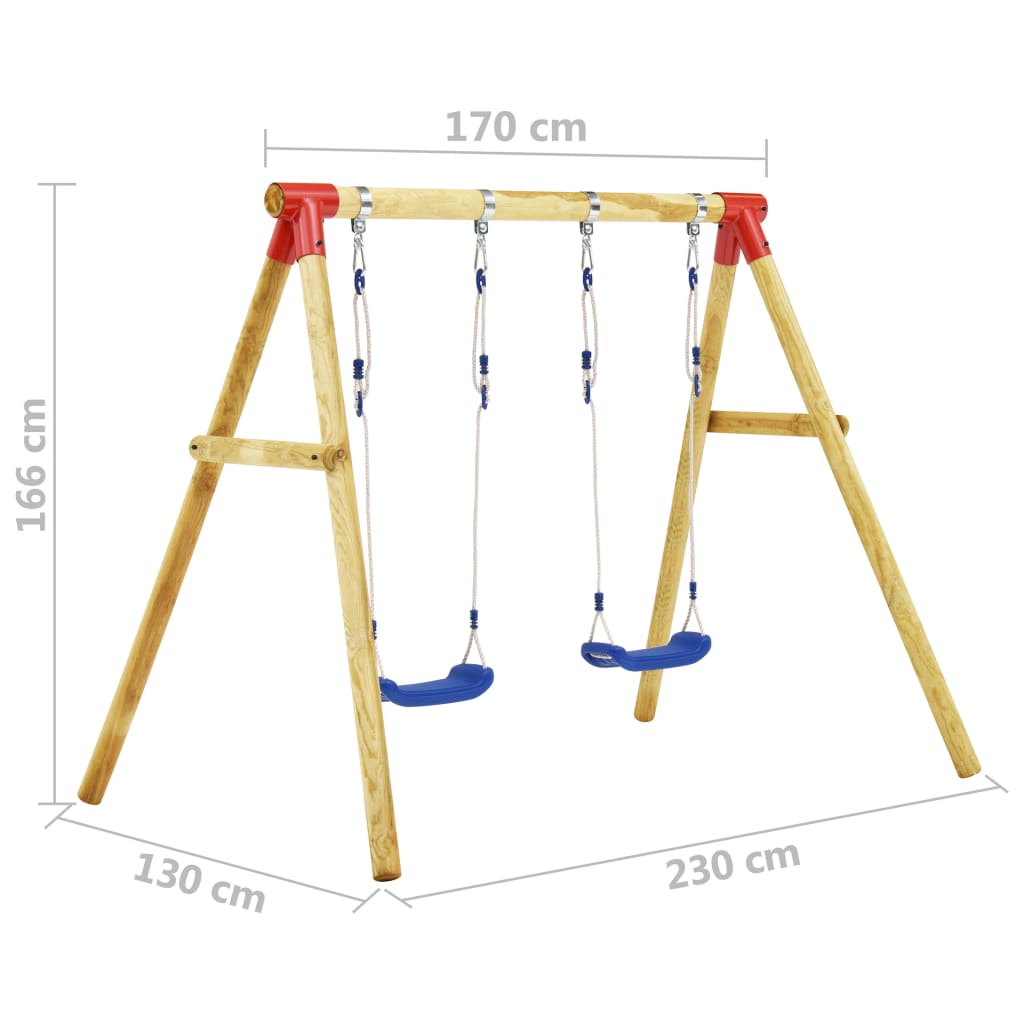 Schommelset 230X130X166 Cm Grenenhout