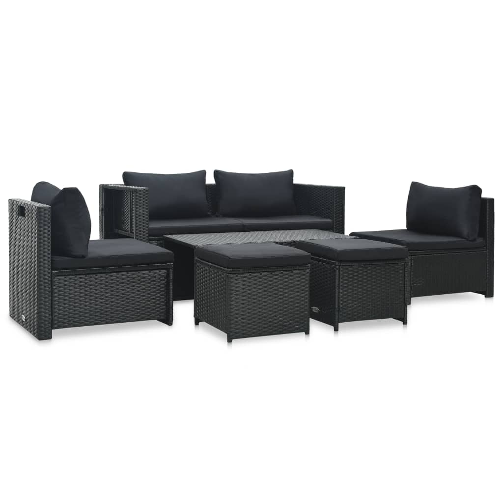 Loungeset Met Kussens -Delig Poly Rattan