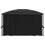 Prieel Met Gordijnen 400X300X265 Cm Antraciet