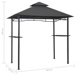 Barbecue Paviljoen 240X150X255 Cm Staal Antraciet