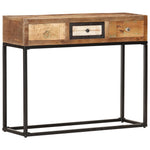 Wandtafel 90X30X75 Cm Massief Gerecycled Hout Goudkleurig