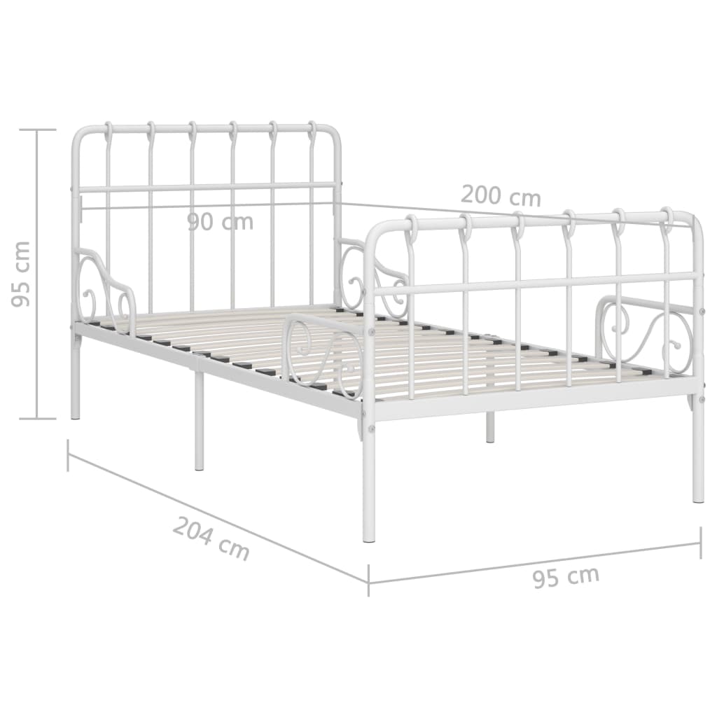 Bedframe Met Lattenbodem Metaal