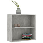 Boekenkast Met 2 Schappen 80X30X76,5 Cm Bewerkt Hout Betongrijs