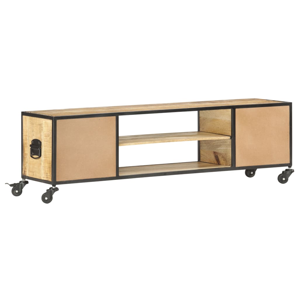 Tv-Meubel 130X30X39 Cm Massief Mangohout