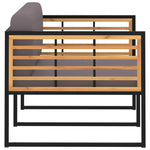 Tuinbank Met Kussens 136 Cm Massief Acaciahout Donkergrijs