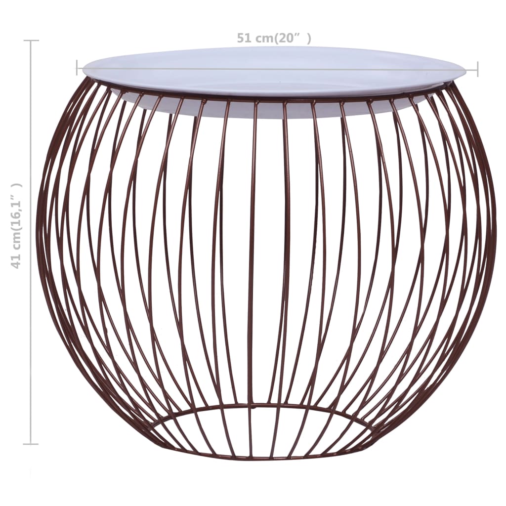 Salontafel Ø 51 Cm Goudkleurig