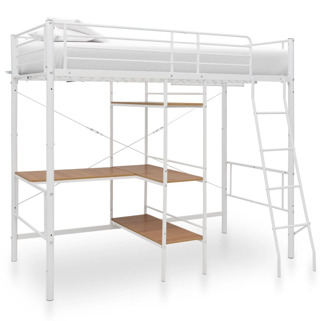 Stapelbedframe Met Tafel Metaal