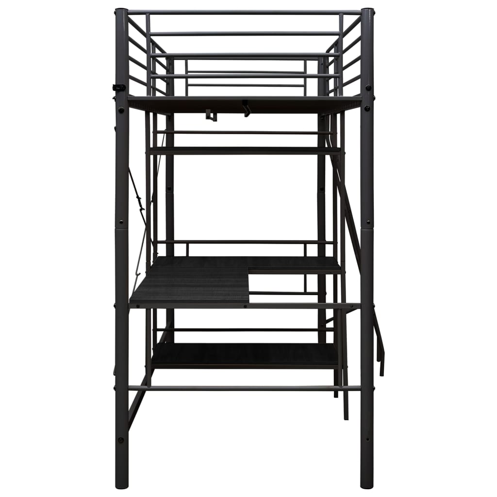 Stapelbedframe Met Tafel Metaal