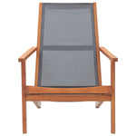 Loungestoel Massief Eucalyptushout En Textileen