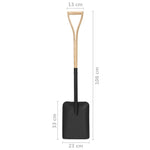 Spade Yd-Greep Staal En Essenhout
