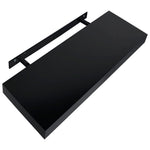 Wandplanken Zwevend 40X20X3,8 Cm Zwart