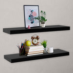 Wandplanken Zwevend 40X20X3,8 Cm Zwart