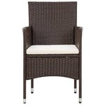 -Delige Loungeset Met Kussens Poly Rattan
