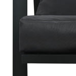 4-Delige Loungeset Met Kussens Aluminium Donkergrijs