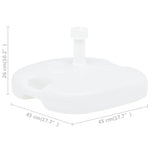 Parasolvoet Gevuld Met Zand/Water 16 L Kunststof Wit