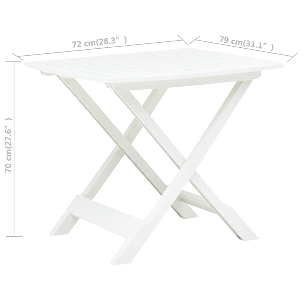 Tuintafel Inklapbaar 79X72X70 Cm Kunststof