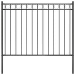 Tuinhek 1,7X0,8 M Staal Zwart